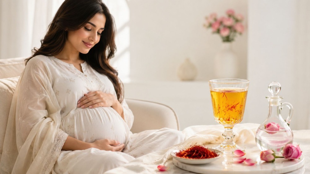 شربت گلاب زعفران در بارداری